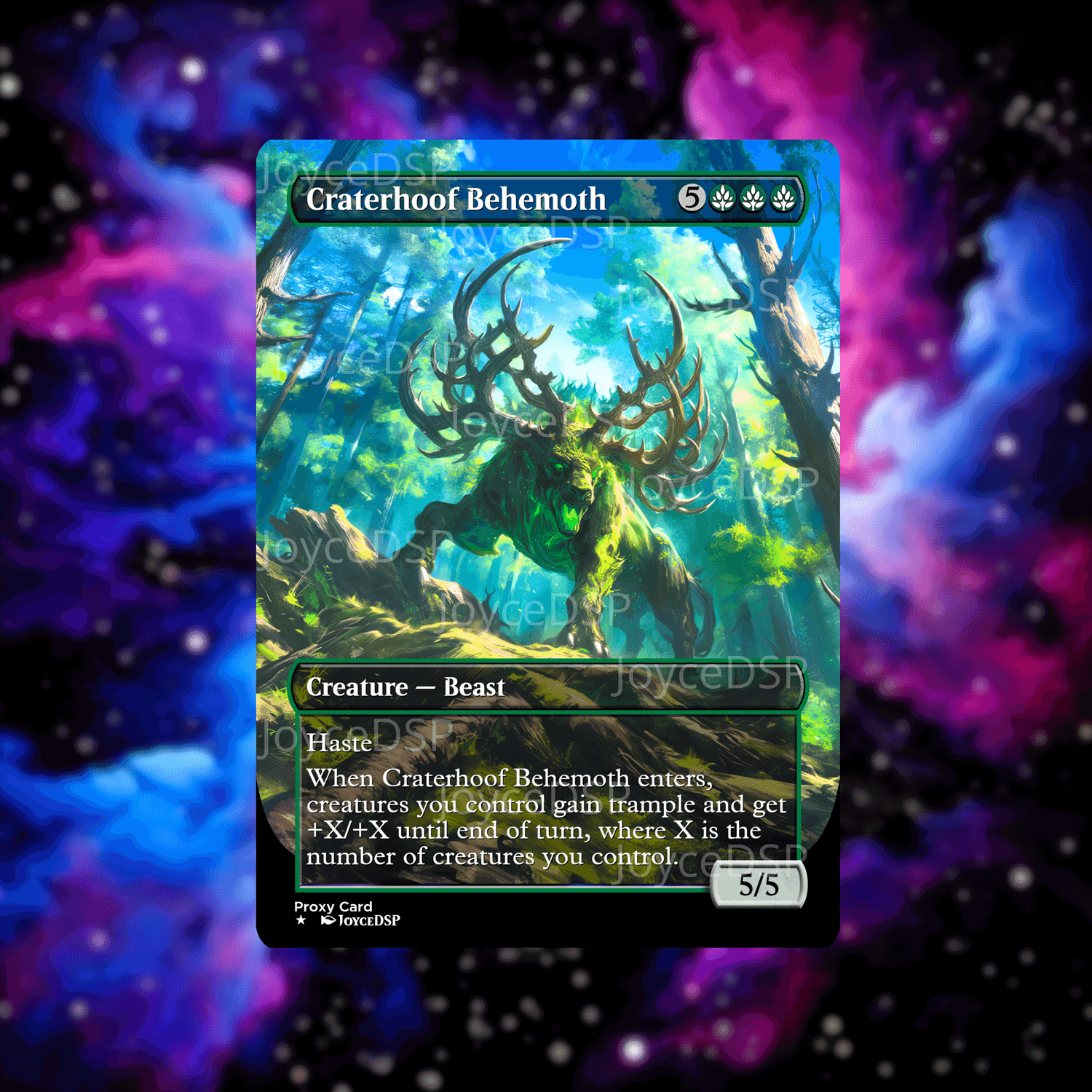 Craterhoof Behemoth Proxy Card - High-Quality MTG Proxies - Joyce Proxy