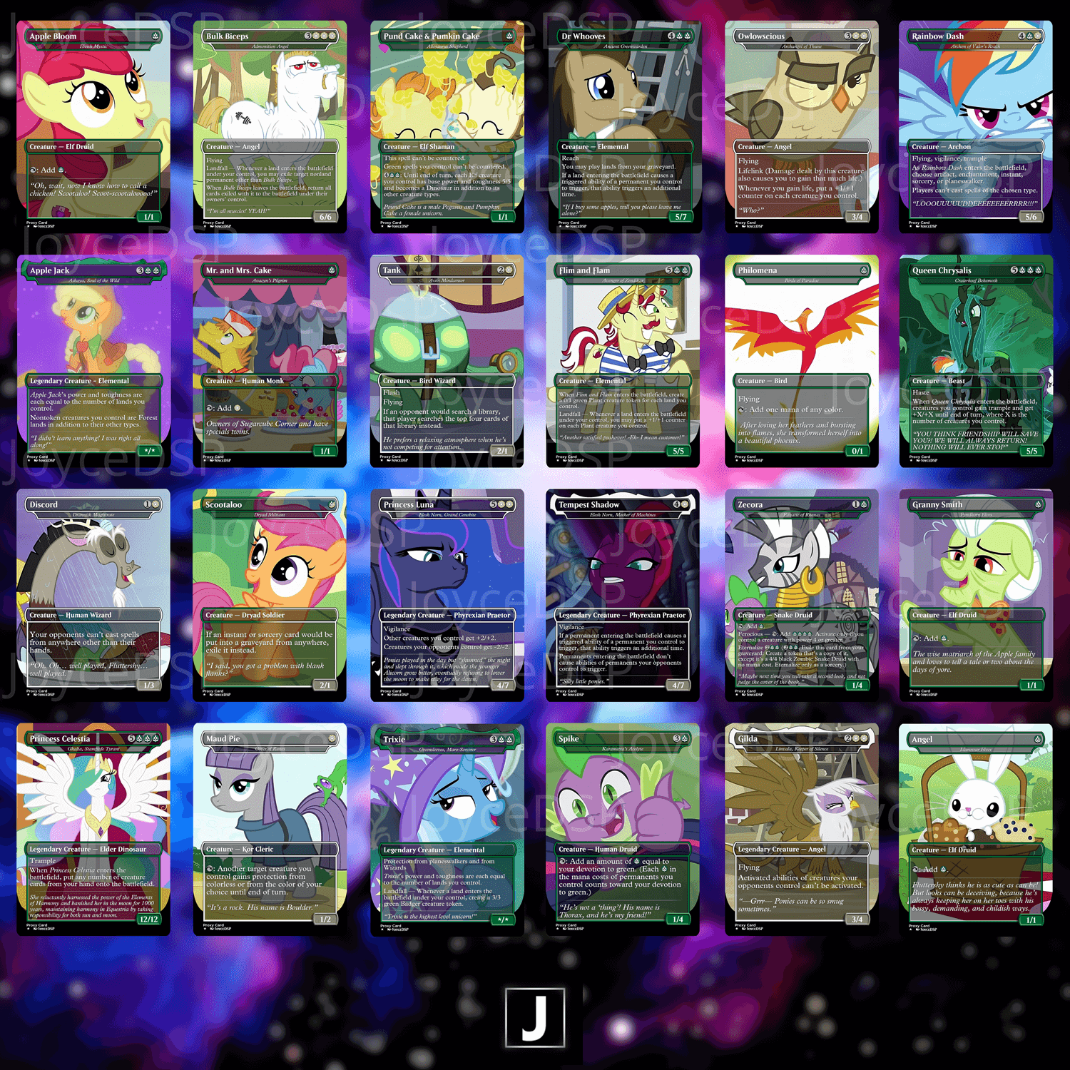 mlp mtg commander deck My Little Pony Proxy Deck