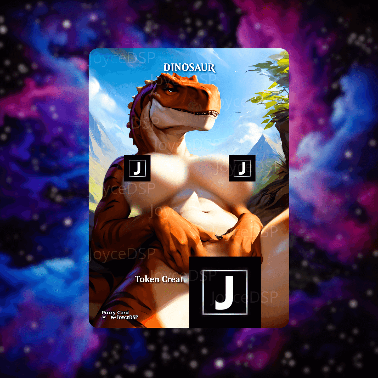 Token Dinosaur Proxy Card - High-Quality MTG Proxies - Joyce Proxy