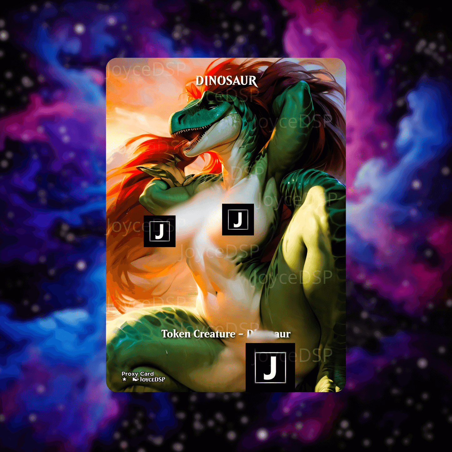 Token Dinosaur Proxy Card - High-Quality MTG Proxies - Joyce Proxy